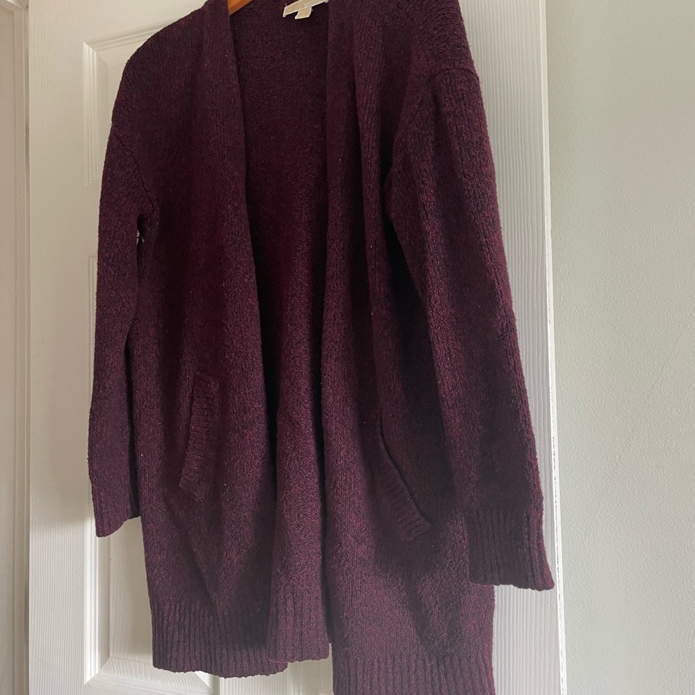 Burgundy Michael Kors cardigan